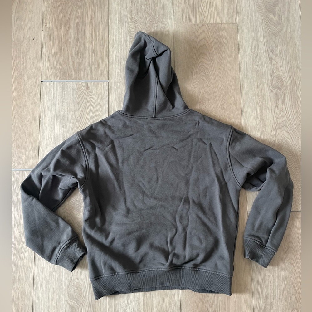 White fox dark gray hoodie - S/M - Picture 3 of 5